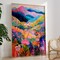 Colorful Abstract Watercolor Wall Art - Wildflower Pictures, Aesthetic Landscape Poster, Mountain Abstract Prints for Home Decor - 16x24inch No Frame
